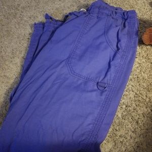 2x purple scrub pants